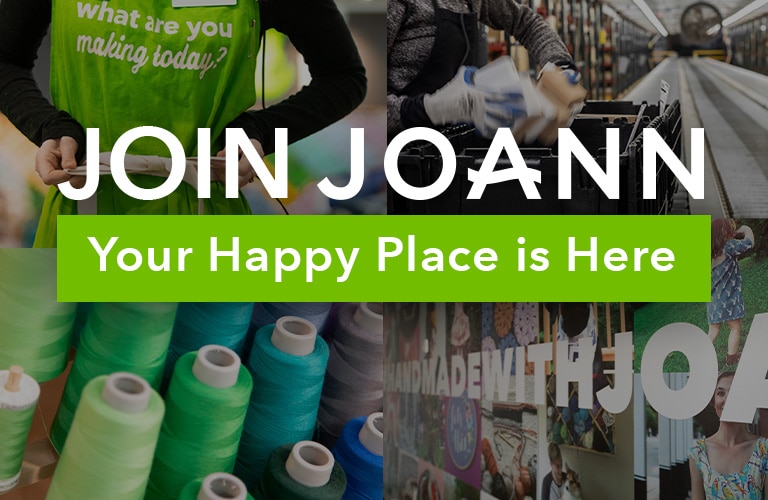 find your happy place daily with image of joann employees in background